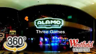 5K VR 360 Alamo Drafthouse Cinema Three Arcade Games On Ride Full Playthrough Westfield 2025 10 07