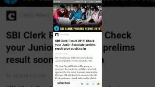 Sbi clerk result 2018:check your junior assocaiate prelims redult today 2018
