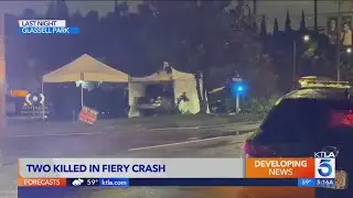 2 killed in fiery crash on rainy Christmas night in Glassell Park