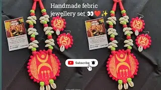 ।।Febric jewellery set 👀❤️✨।।Full video।।kivabe jewellery banabe step by step?#viral#diy#jewellery।।