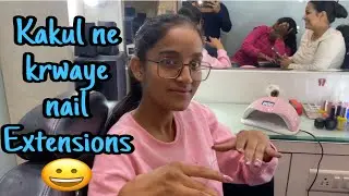 Kakul ke sath gyi nail extensions krwane || or raat ko gurdware mei program 😀🙂 @prabhjoshuvlogs 