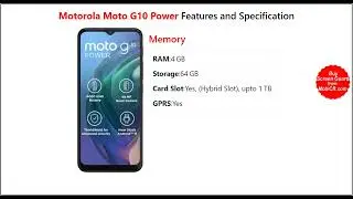 Motorola Moto G10 Power  Features and Specifications - MobiCR.com