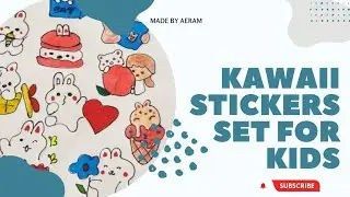 DIY kawaii Stickers set for kids | Easy making homemade Stickers | #kidscraft | #shorts