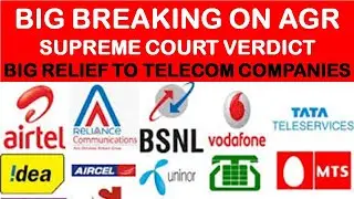 AGR CASE|BIG UPDATE FROM SUPREME COURT|BIG RELIEF FOR TELECOM COMPANIES|AGR LIVE HEARING|AGR HEARING