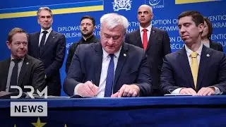 BREAKING: Zelenskiy, Schoof, Sandu, and Berset Sign Ukraine Claims Commission Treaty | AC1B
