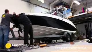 Vinyl hull wrap - Yamaha AR210 vinyl wrap by Grapefruit graphics