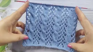 Lace Cable Knit Stitch | Ajour-Zopfmuster stricken | Punto Trecce Traforate| Point Torsades Ajour&eacute;es