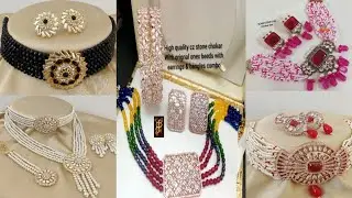 Shop Now High Quality Cz Stone With Onex Beeds Chokar & Bangles combo/Ad Necklace/Valentine Gift