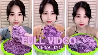 FULL VIDEO | HER CRUSHED ICE & CRUNCHY ICE | PURPLE ICE EATING ASMR