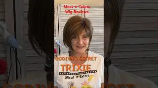 Meat-n-Taters Wig Reviews // Beki tries on TRIXIE by Godivas Secret Wigs in Raisin H