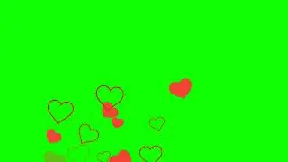 Animation love in green screen.|| love green screen video