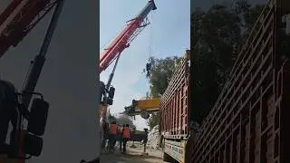 Lifting 50 ton compressor #minivlog #machine #metroproject #shorts