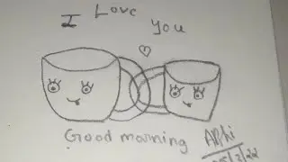 two lovely Tea cups cute and simple drawing try to make understand cute little
