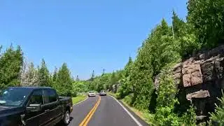 Cadillac Mountain Summit Road (Acadia National Park Maine) coasting , KTM 1290 SAT & Bar Harbor