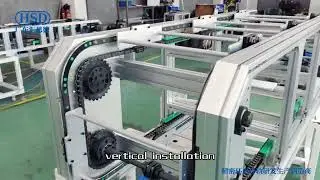 Vertical double-track circular rail conveyor line, non-standard custom rectangular chain conveyor