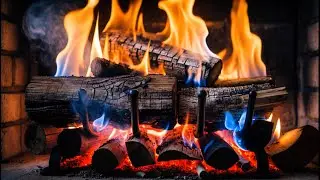 Warm Brick Fireplace 🔥 Calming Winter Fire Ambience for TV