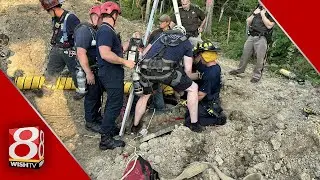 Hancock County Rescue Team saves 3 people from manhole