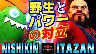 スト6✨ニシキン [ブランカ] Vs 板橋 [ザンギエフ] 野生とパワーの対立  | Nishikin [Blanka] Vs Itazan [Zangief]✨SF6