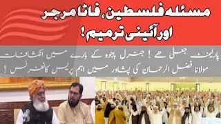 Palestine Issue! FATA Merger! Constitutional Amendment! Maulana Fazlur Rehman's Press Conference !
