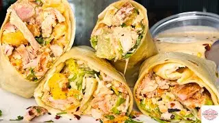 Not Your Ordinary Chicken Cesar Salad Wrap!! #SHORTS