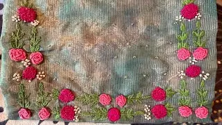 💫Beautiful Silk Suit Handwork | Thread Work, Bullion Stitch, Knot Stitch | Designer Suit Look