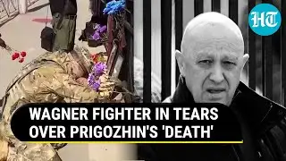 Wagner Fighter Breaks Down At Prigozhin Memorial In Russia | Moscow Residents Say 'Not Surprised'
