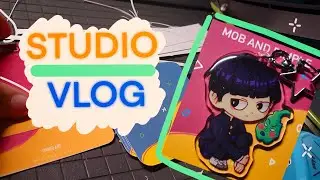 testing vinyl sticker paper? making backing cards, MY FIRST EVER CHARMS?! // ✰ studio vlog 07 ✰