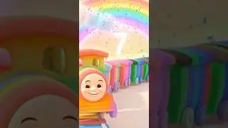 🚂 Rainbow Number Train 🌈 Count 1&ndash;10 Kids Song 🎶 #shortfeed  #shorts