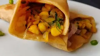 Cheese Corn Frankie / Whole Wheat Cheese Corn Wrap / Veg Frankie