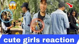 Cute girl reaction video || funny video ||shivam prank 