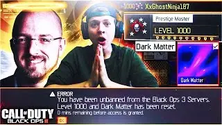 REACTING TO MY LEVEL 1000 & DARK MATTER CAMO RESET ACCOUNT LIVE REACTION IN BLACK OPS 3!