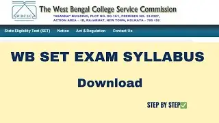 WB SET Official Syllabus Download || WB SET Syllabus 2025 || Download All Subject SET Syllabus 📌✅️