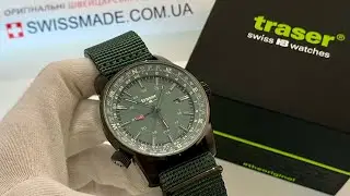 Traser P68 PATHFINDER GMT GREEN 109035 - швейцарський армійський годинник на ремінці NATO