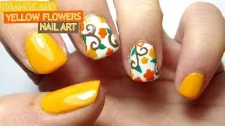 Orange and Yellow Nail Art (Autumn/Fall Nail Art)