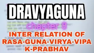 INTER RELATION OF RASA-GUNA-VIRYA-VIPAK-PRABHAV || Chapter 8 || DRAVYAGUNA || 2nd BAMS || NCISM ||