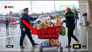 Cops Surprise Stop Woman Shoplifter Leaving With Full Cart | Police Bodycam Arrest Compilation