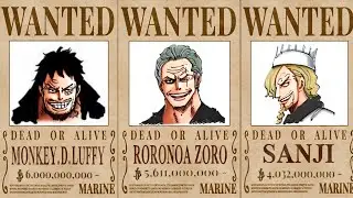 Straw Hat Crew Bounties after Wano Arc(including Egghead,Elbaf and EOS bounties)