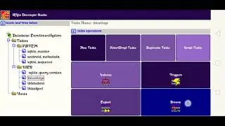 Using SQLite Developer Studio Drop table tblCollege and Create table into tblCollege