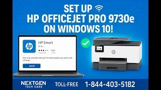 How to Setup HP OfficeJet Pro 9730e All-in-One Printer on Windows 10 | Nextgen Tech Care