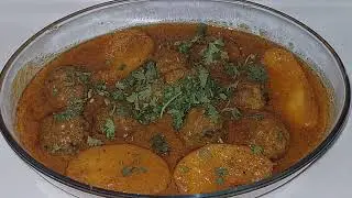 Easy Meat Ball With Potato Wedges || Qofta Alo || Beef qoftay || Sam's kitchen