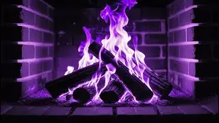 Purple Ambience of Mystic Calm from the Fireplace for Deep Focus, Meditation, and Inner Healing