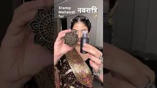 Mehendi Stamp Hack for Navratri 🦢 #garba #henna #tattoo #wedding #youtubeshorts #youtube