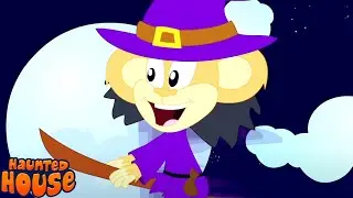 Five Wicked Witches | Halloween Songs and Scary Rhymes For Children | Spooky Song with Haunted House