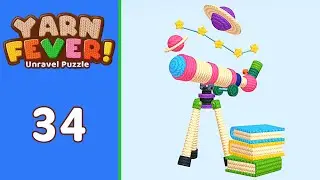 Yarn Fever! Unravel Puzzle Level 34 | Every Puzzle Solved! 🎯