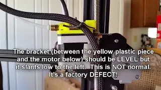 Creality CR-10 factory defective Z bracket