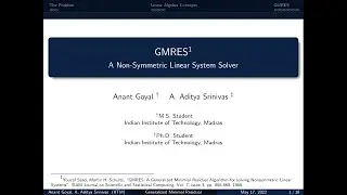 GMRES: Generalized Minimal Residual Algorithm