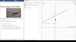 Funksjoner - Eksamensoppgave 2015(redigert) GeoGebra[Graftegner] - Tilhørende x -og y-verdier