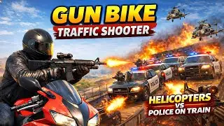 Gun Bike Traffic Shooter 🔫 | Levels 11&ndash;15 Gameplay | Military Train, Police & Van Targets