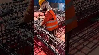 Activities installing rebar for beam #construction #shorts #building #civilengineering