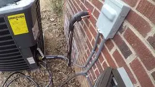 How to do vacuum line set in a new condenser